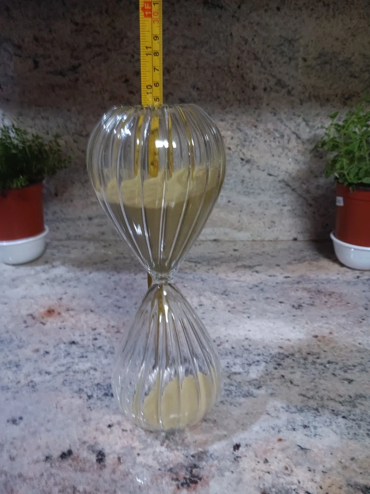 Reloj de arena soplado a mano temporizador topo 1 hora 10"  Foto 4 de 4