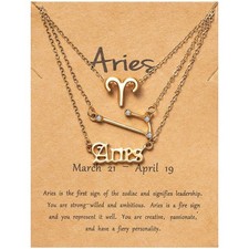 3-Piece: Constellation Zodiac Layer Necklaces