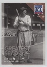 2019 Topps 150 Years of Professional Baseball Greatest Seasons Babe Ruth HOF v6g