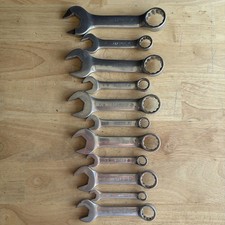 Matco Tools Sae Stubby Short Combination Wrench Set 11pc 38 To 1 Usa Read Matco Tools Sae Stubby Short Combination Wrench Set 11pc 38 To 1 Usa Read