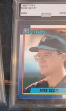 Topps 1990 Mike Scott #460 Houston Astros AGS Graded Baseball Trading Card