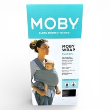 moby baby wrap- Classic Slate grey wrap Newborn to Toddler - up to 33 lbs (15kg)