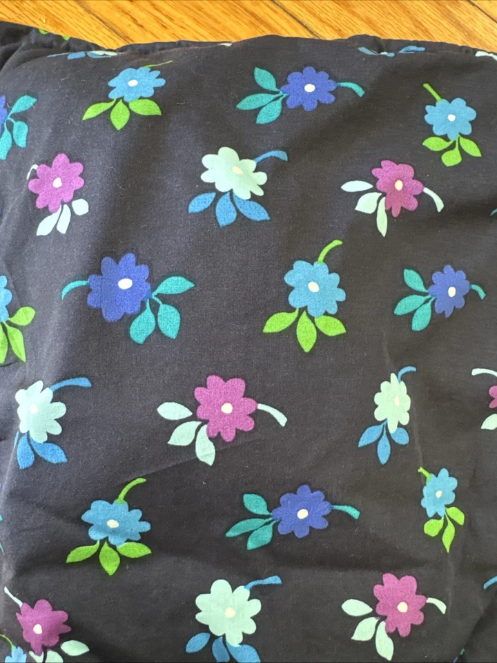 Vera Bradley Midnight Blues Queen Floral Comforter Blue Orange Green Reversible - Image 2 of 4