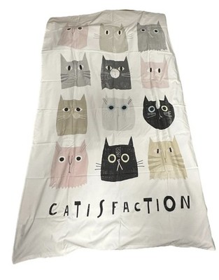 Uniqe Katzen Bettwäsche Catisfaction mit Reißverschluss 80x80, 135x200 - Neu