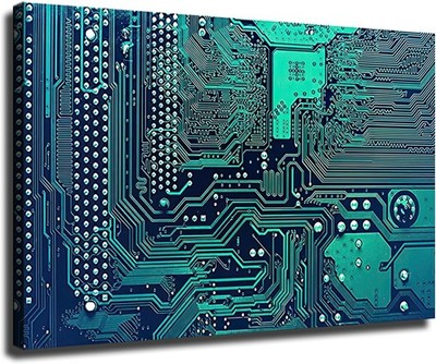 Circuit Board Art Computer Science Print Poster Picture HD Print Poster