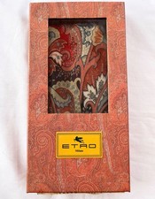 ETRO Milano Paisley Silk Wool Scarf 50 Silk 50 Wool Made in Italy w/ Original