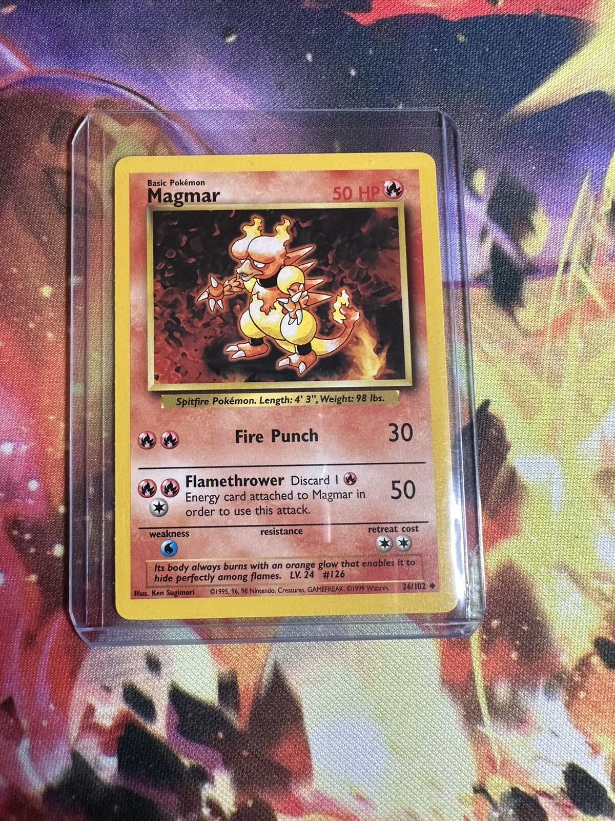 Magmar 36/102 Uncommon Pokemon TCG 1999 Base Set Near Mint