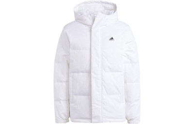 adidas Regular Daily 500 Letter Logo Print Long Sleeve Hooded Down Jacket
