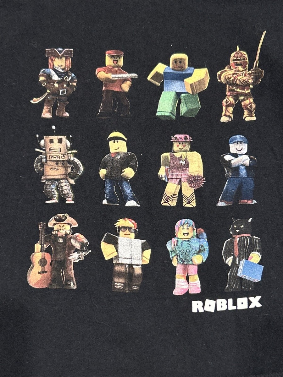 Roblox Kids Shirt XS Black Shirt With Roblox Characters