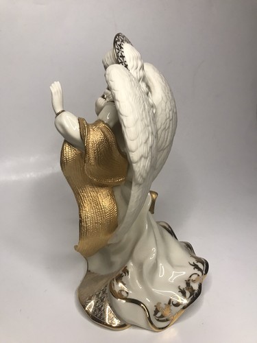 Lenox First Blessing Nativity Angel of Peace Porcelain Christmas Figurine 9” 24K - Picture 7 of 12
