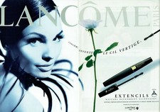 Publicité Advertising 1120 1998 maquillage yeux Lancome Inès Sastre mascara 2pa