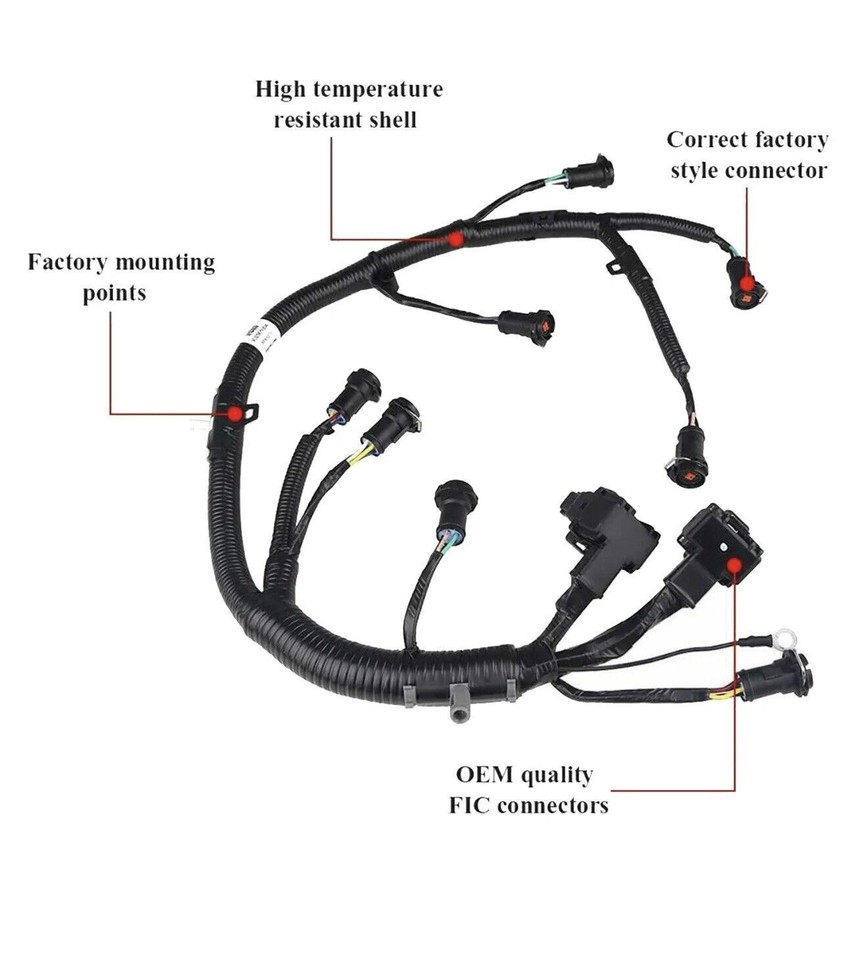 Engine Fuel Injector Wiring Harness Fits Ford Powerstroke 6.0L Diesel