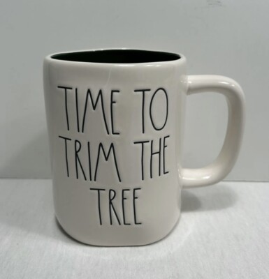 RAE DUNN Holiday Christmas ''TIME TO TRIM THE TREE'' Mug NEW