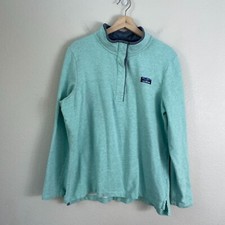 LL Bean Womens XL Mint Green Quarter Zip Pullover Sweatshirt Long Sleeve Top