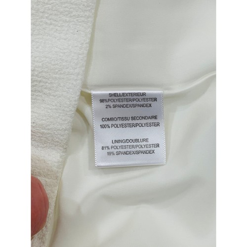 BELLE BADGLEY MISCHKA Kamila Dress Size 8 Ivory Sheath Silver Sleeves Peplum NWT - Picture 10 of 19