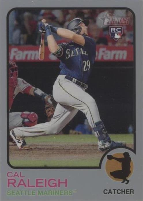 2022 Topps Heritage - Cal Raleigh #367 Chrome Silver Refractor /373 (RC ...