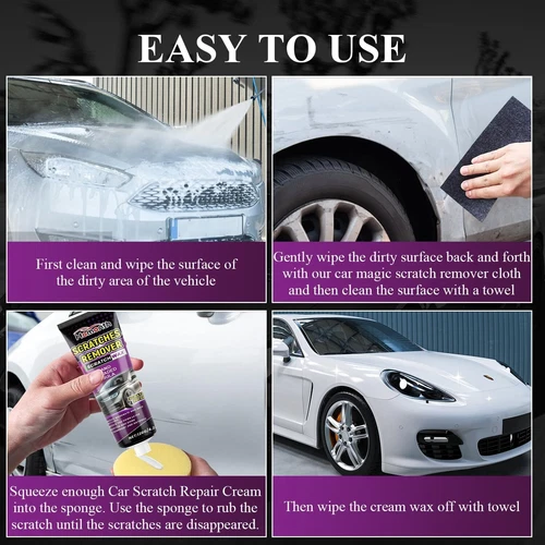 3PCS Nano Sparkle Cloth Car Scratch Remover Set,2025 New Car Scratch Remover - Picture 7 of 9