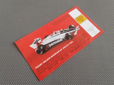 C.E.C. Sheet - Nelson Brabham BT 49C/3.0 1981 Picket Very Good Condition.
