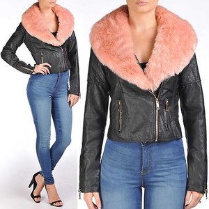 fluffy biker jacket