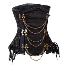 Gothic Steampunk Heavy Duty Waist Trainer Cincher Underbust Corset