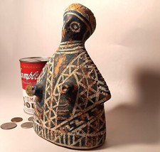 1900s MUSEUM REPLICA vtg greek pottery woman vase palace phasitos hezekiah art