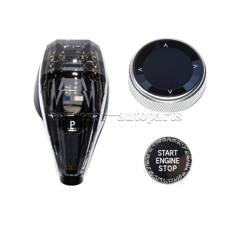 3Pcs/Set Crystal Gear Shift Knob Kit For BMW X3 X4 X5 X6 X7 1 2 3 4 5 6 7 Series Foto 3 de 4