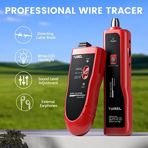 Underground Wire Locator, Underground Cable Locator with Rechargeable