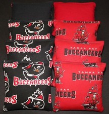 All Weather "TAMPA BAY BUCCANEERS" Cornhole Bean Bags Resin Filled Waterproof