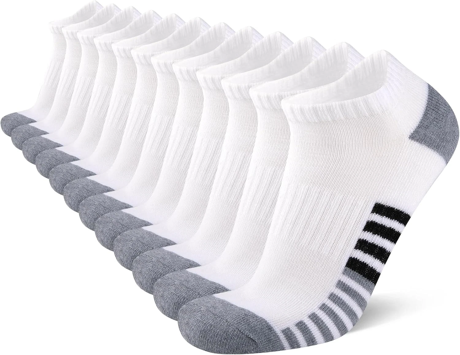 COOVAN Mens Athletic Socks 12 Pack Ankle Low Cut Breathable Running Socks,Socks