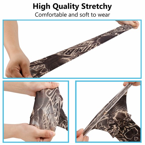 10/5 Stück Tattoo Cooling Arm Sleeves Cover Basketball Golf Sport UV Sonnenschutz - Bild 6 von 18