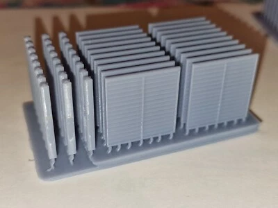 STOCK SCENICS OO Gauge Fence Panels & Concrete Posts 3d printed Unpainted