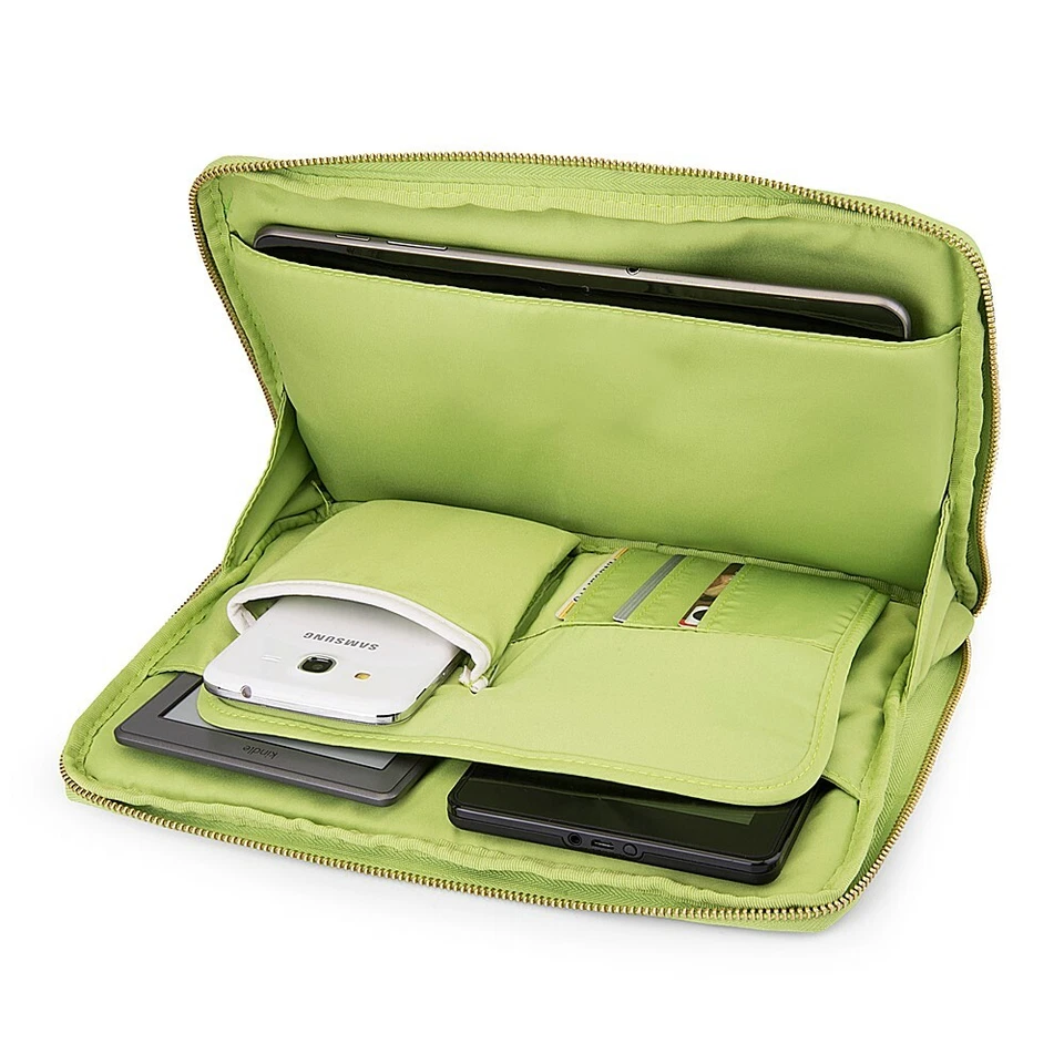 White Leather Sleeve Laptop Carry Case For 10" iPad 9 / iPad Air 5 / iPad Pro 11 - Image 3 of 4