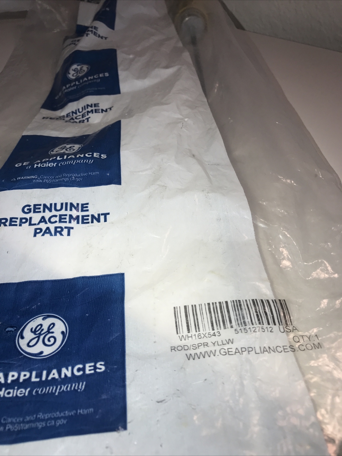 New OEM GE WH16X543 Washer Suspension Rod & Spring Assembly eBay