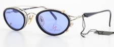 Occhiali YOHJI YAMAMOTO con Sun Clip-On 51-7210 48-20 140 Y3 Blue Yōji 90s Japan
