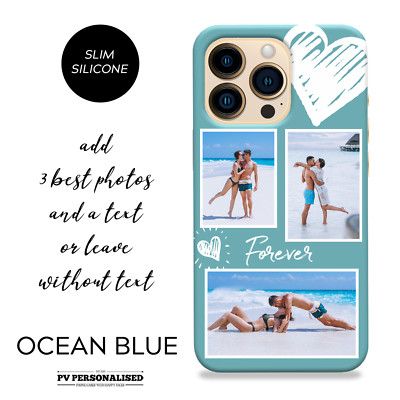 Personalisierte Handyhülle Foto für iPhone 11 12 15 14 15 Collage Silikon Cover