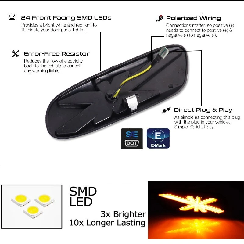 LED Dynamic Side Repeater Indicators MINI F56 Cooper S JCW Clubman Countryman - Image 2 of 4