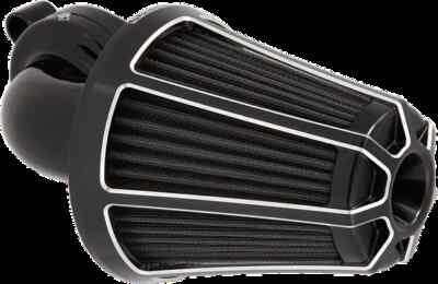 AN Monster Sucker Air Cleaner Kit w Cover Beveled Blk Electra