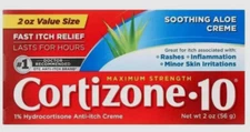 2 pk Cortizone 10 Maximum Strength Anti Itch Cream Soothing Aloe 2 Oz ea Exp3/27