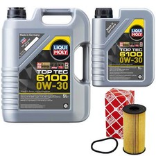 Kit Olio Motore 6100 0W-30 LIQUI MOLY 6 Litri + Filtro Olio per Mercedes Classe A CLA
