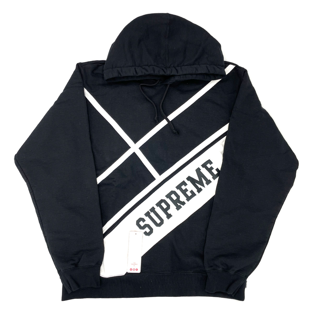 supreme diagonal hooded sweatshirt-