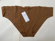 NEW M&S Plus Sz 24 Cinnamon NO VPL Soft Microfibre Brazilian Briefs Knickers 