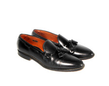 Allen Edmonds GRAYSON Leather Tassel Loafers sz 11 B Black Slip On Shoes