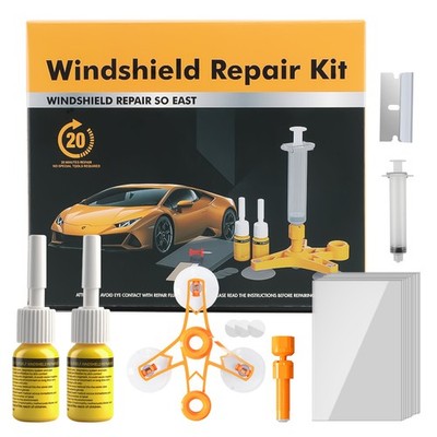Fahrzeug Dual Use Glas Reparatur Werkzeug Windschutzscheibe Steinschlag Set DE