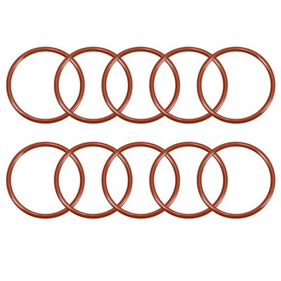 Silicone O-ring 48mmx41.8mmx3.1mm VMQ rings gasket red 10pcs