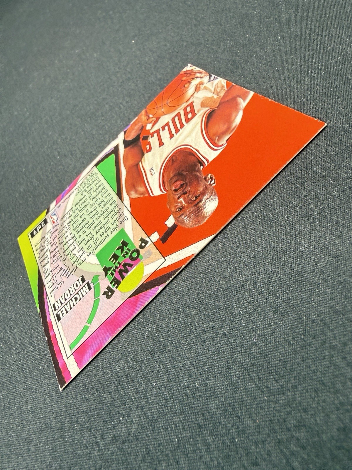 1993 Fleer Ultra MICHAEL JORDAN POWER IN THE KEY SSP INSERT HOLO FOIL 2/9 RARE view 5
