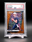 Drake Maye 2024 Panini Prizm Orange Lazer Refractor RC PSA 9 Mint #329 Patriots