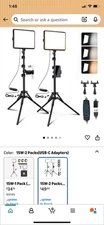 NiceVeedi LED Photo Light Kit 2-Pack, Dimmable Studio Lights for YouTube, Zoo...