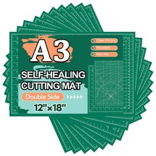 10 Pcs Self Healing Cutting Mat Bulk, 12"×18" Rotary 17.8"L x 11.9"W 