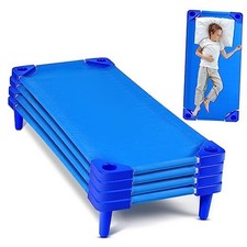 Pcs Stackable Daycare Cots for Toddler 5" l x 23" W Kids Cots for 4 Blue