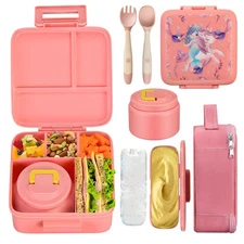 Bento Lunch Box for Kids With 8oz Soup Thermo,Leak-proof Lunch Containers wit...